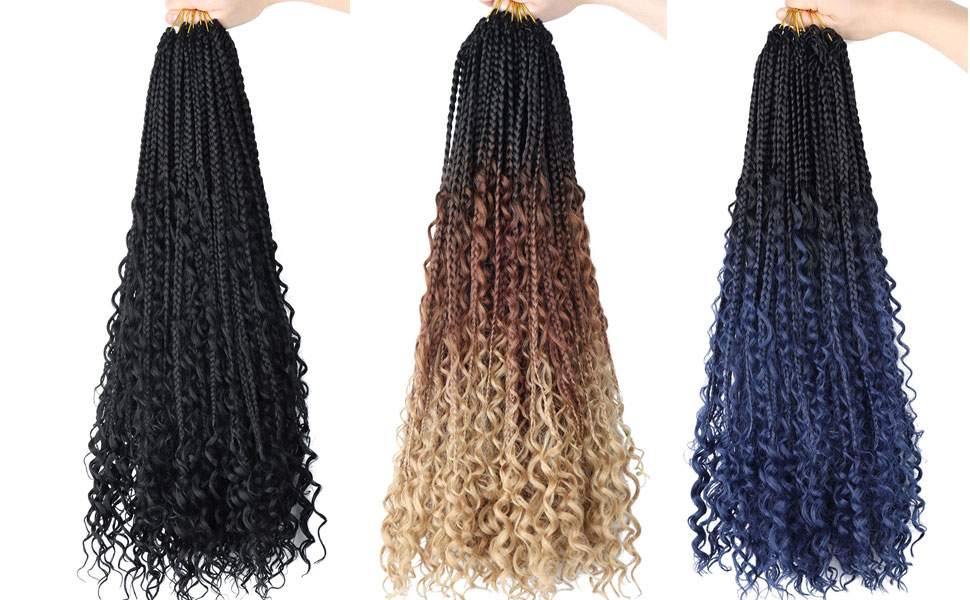 24 inch goddess box braids crochet hair