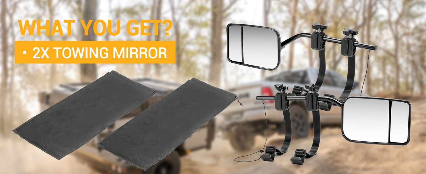 CEMOFE Convex Caravan Towing Mirror Caravan Mirrors for Cars Wing Mirror Extensions for Caravan