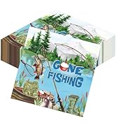 Yoyuspy 50PCS Gone Fishing Birthday Party Napkins Decorations, Disposable Paper Fish 1st Birthday...