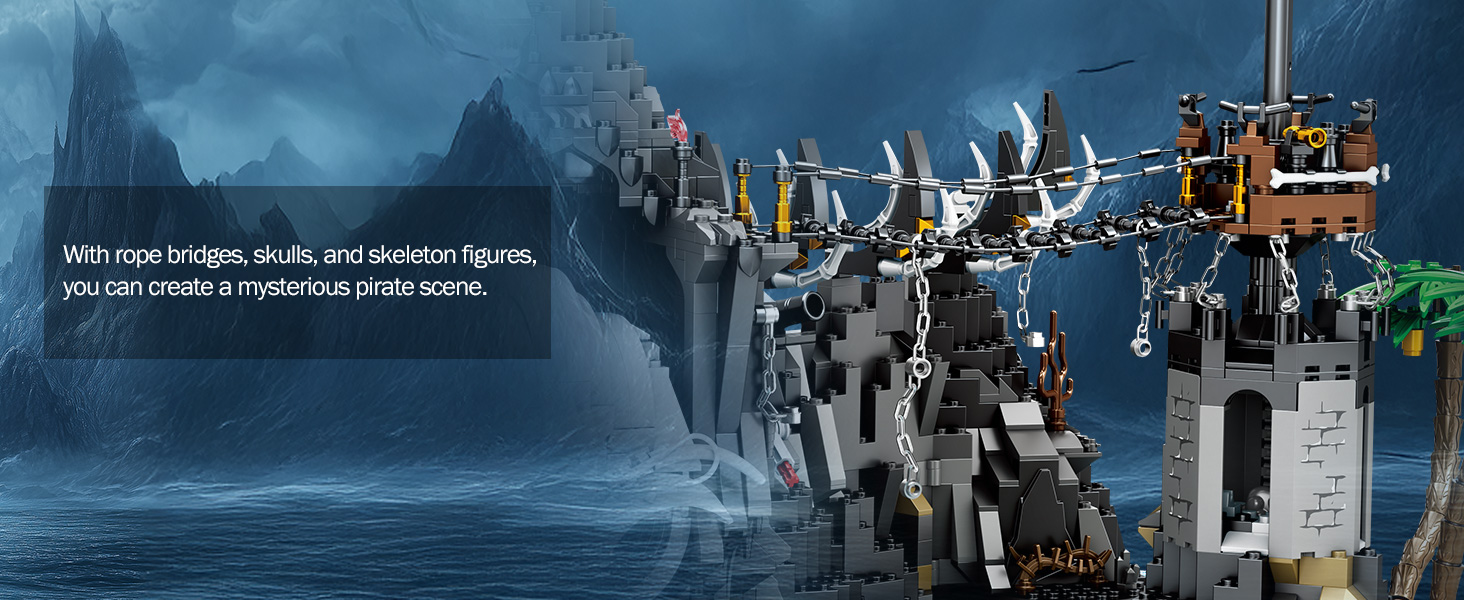 Reobrix Medieval Pirate Bay Building Set