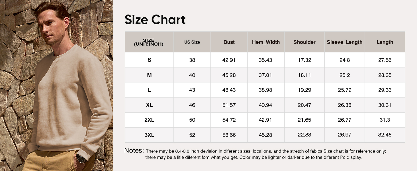 JMIERR Men's Crewneck Sweatshirt Casual Long Sleeves Sweatshirts Cotton Pullover Sweatshirt for Men