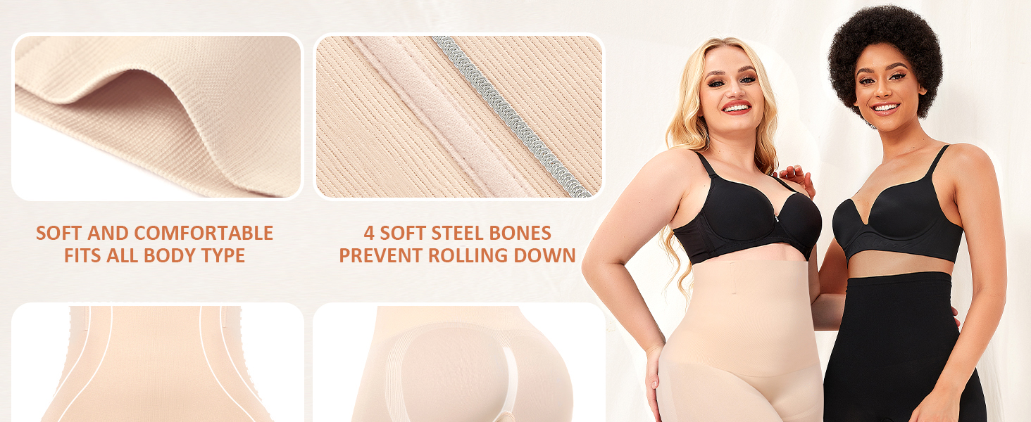 Tummy Control Shapewear Shorts for Women Seamless High Waist Body Shaper Panties Shaping Underwear