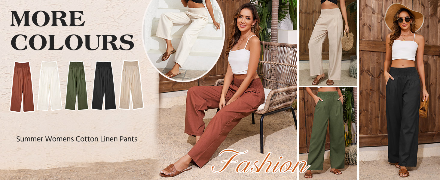 cotton linen pants