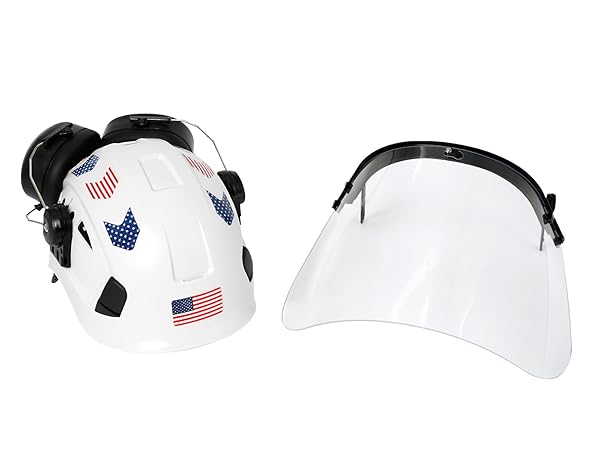 フェイスジェル・ゲル 02m111 Aolamegs Safe Chainsaw Helmet with PC Full Face Shield and