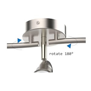 rotatable s-shape arms