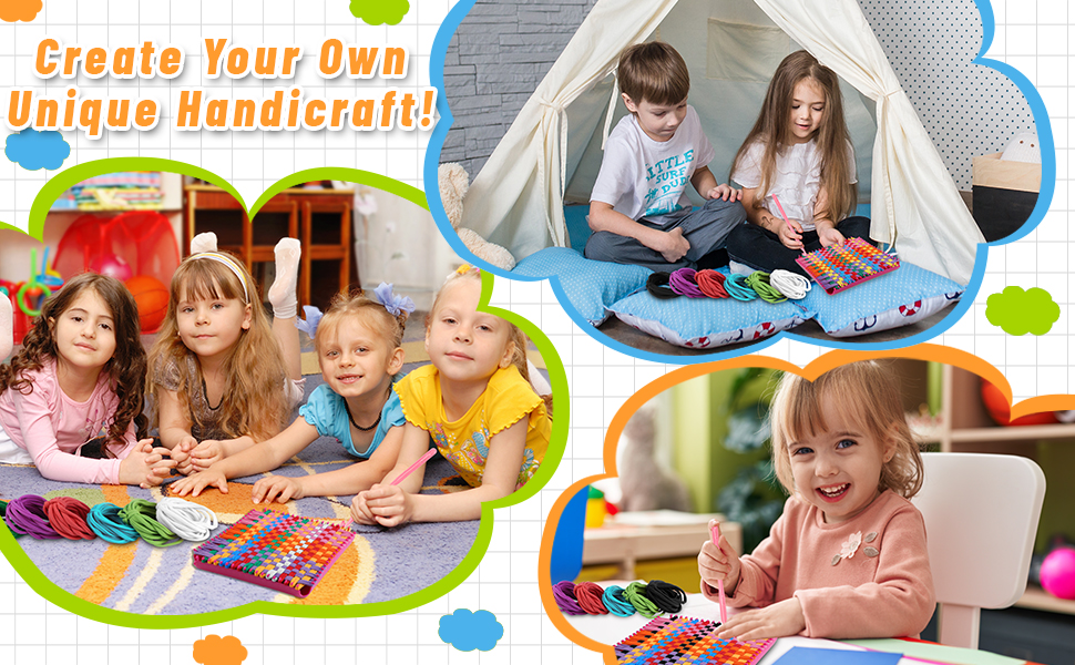 Aodaer 288 Pieces Loom Potholder Loops Weaving Loom Loops