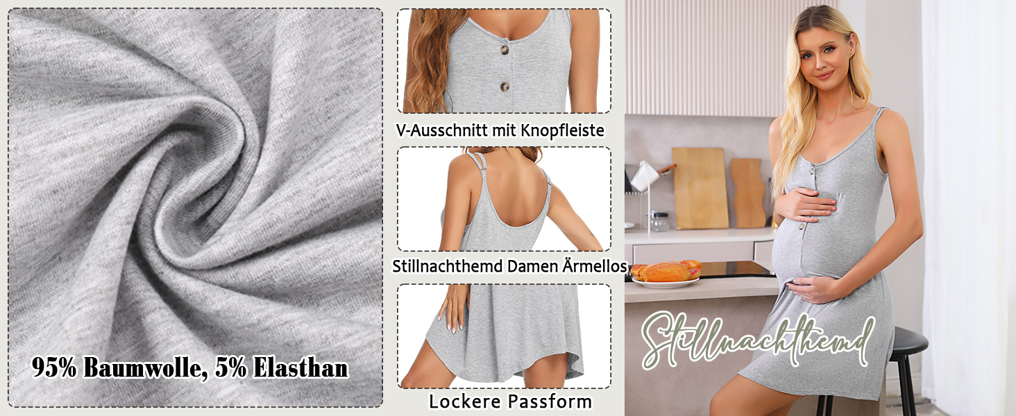 umstandsnachthemd damen stillnachthemd damen geburt stillkleid sommer geburtskleid