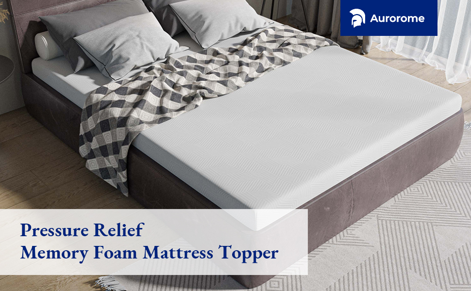 Aurorome 5Zone Mattress Topper Small Double 4ft, Pressure Relief