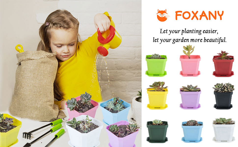 nursery pots plastic for plants seedling planting pot with saucer patio starter square garden
