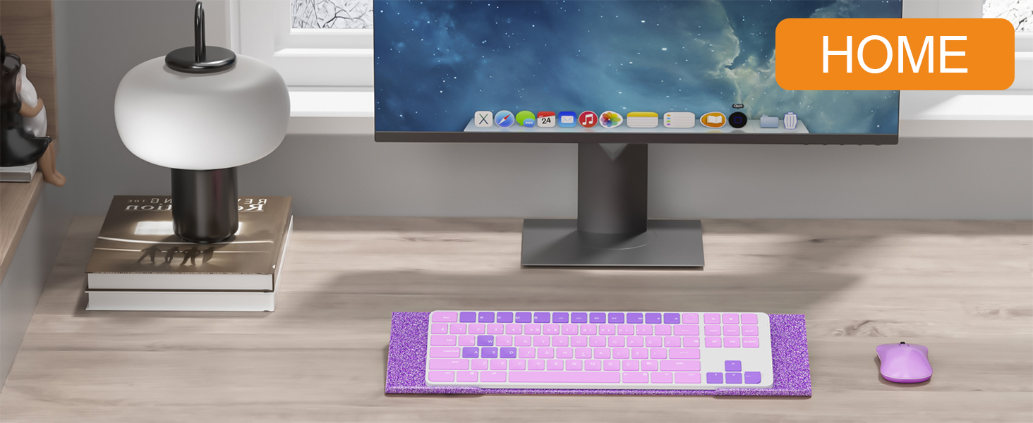 purple keyboard riser for desk