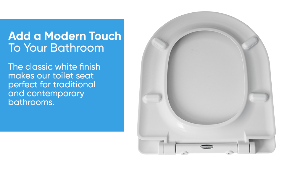 Blue Canyon AeroD Duroplastic Toilet Seat, DShaped, NonSlip Seat