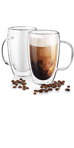 double wall glass coffee mugs