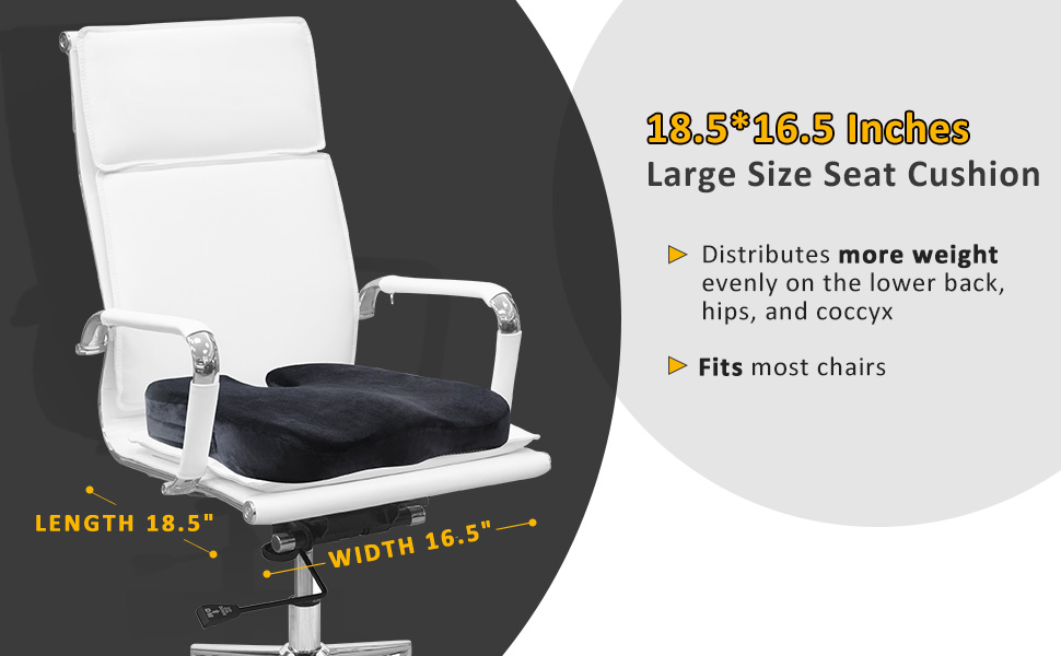 Seat Cushion, Office Chair Cushion, Car Seat Cushion, Memory Foam Large