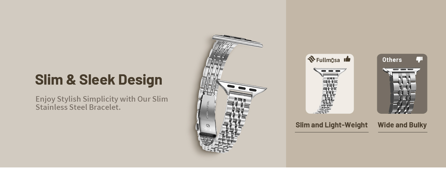 slim apple watch strap