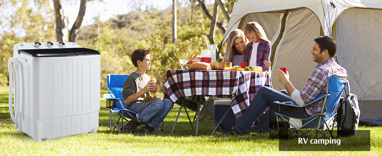 Portable washers 17.6lbs Compact Washing Machine and Spinner Twin Tub Washer and
