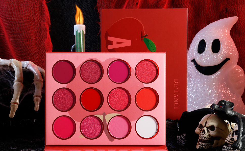 red blood  eyeshadow halloween makeup palette