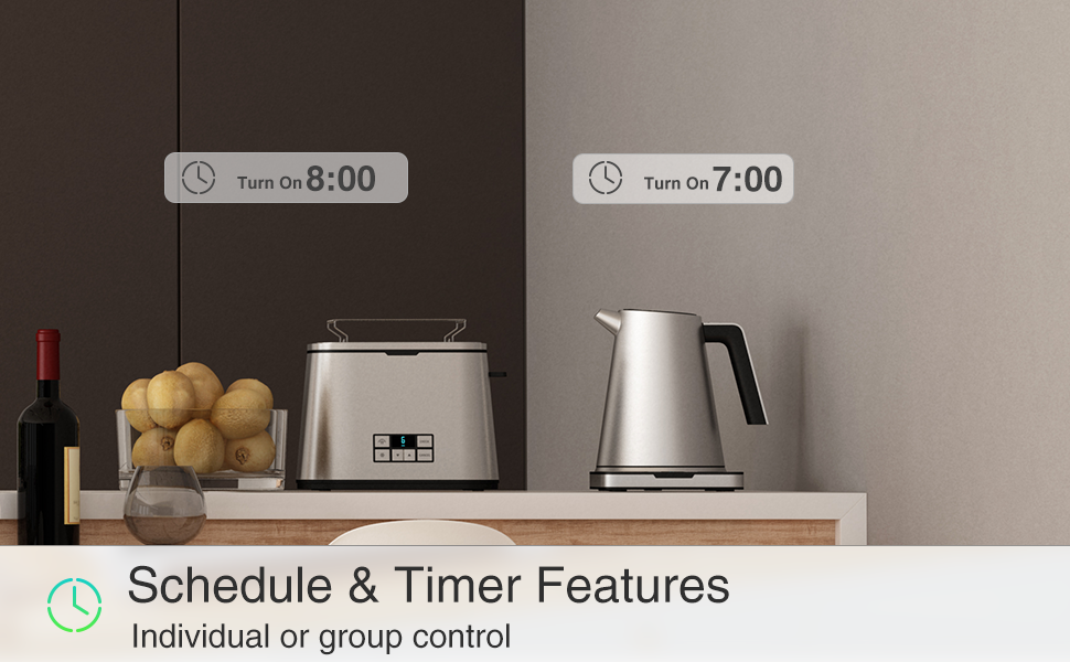 OHMAX Dual Smart Plug Outlet Extender, SpaceSaving Design, 2 Pack