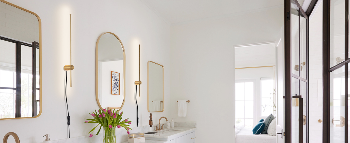 modern wall sconce plug in with remote