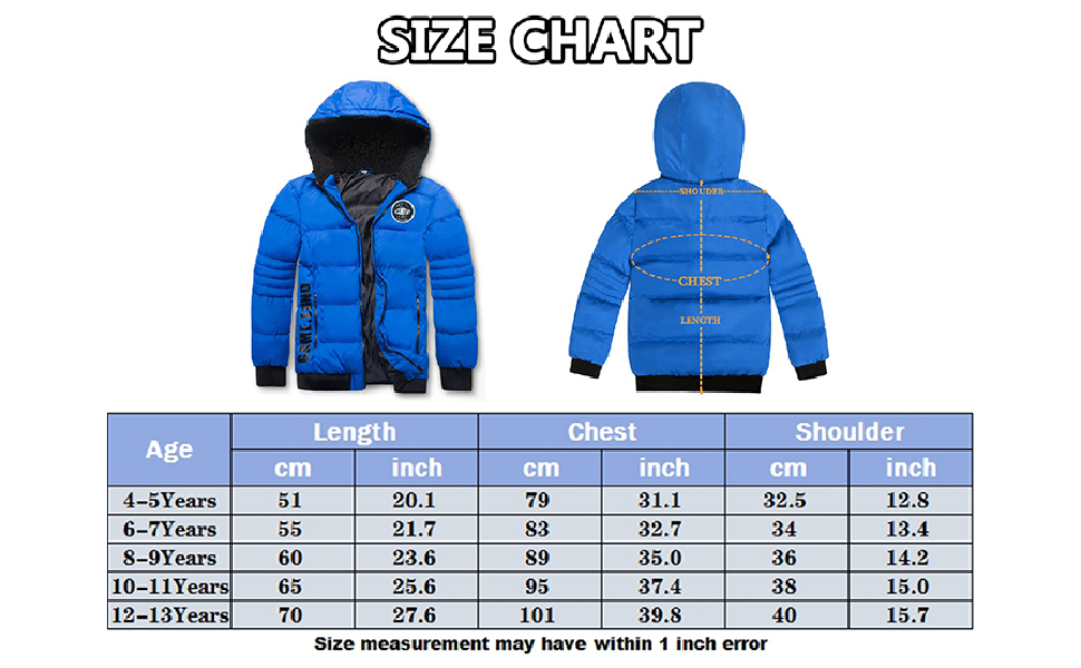 kids blue puffer jacket