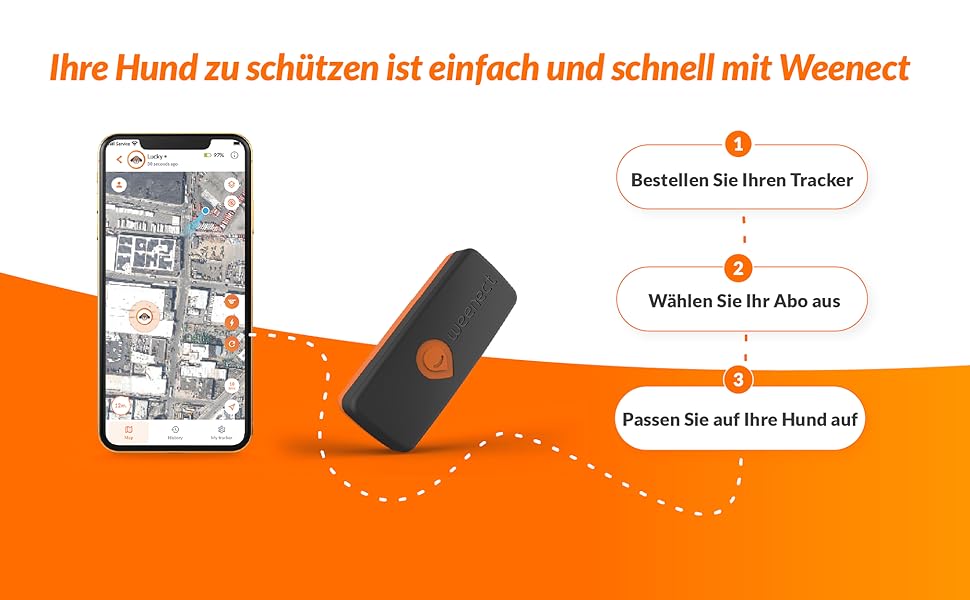 Weenect XS GPSTracker für Hunde (Black Edition 2023) GPSTracking