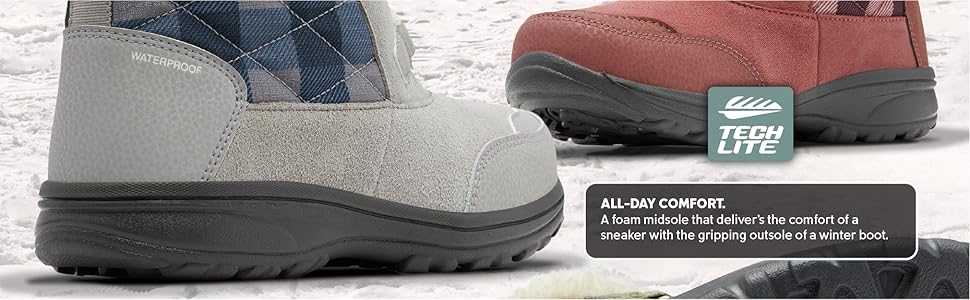 Comfortable stylish boots, Cushioning TechLite