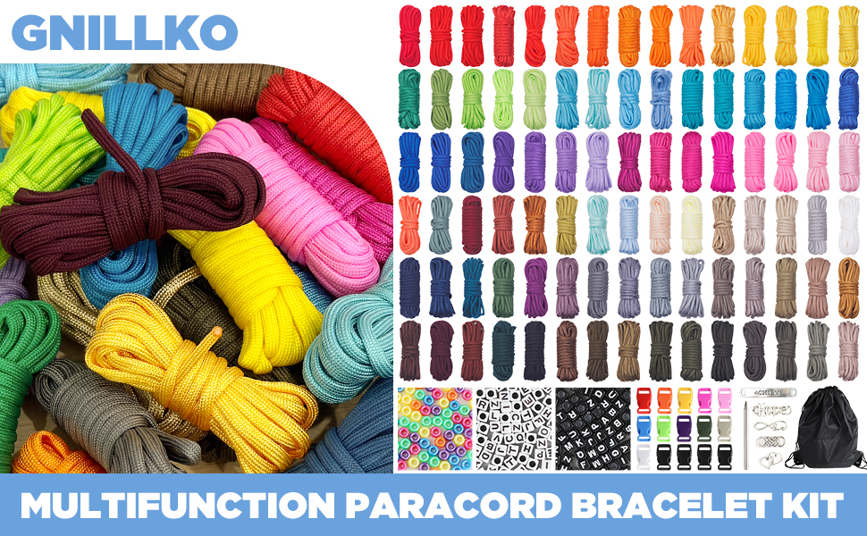 GNILLKO 90 Colors Paracord