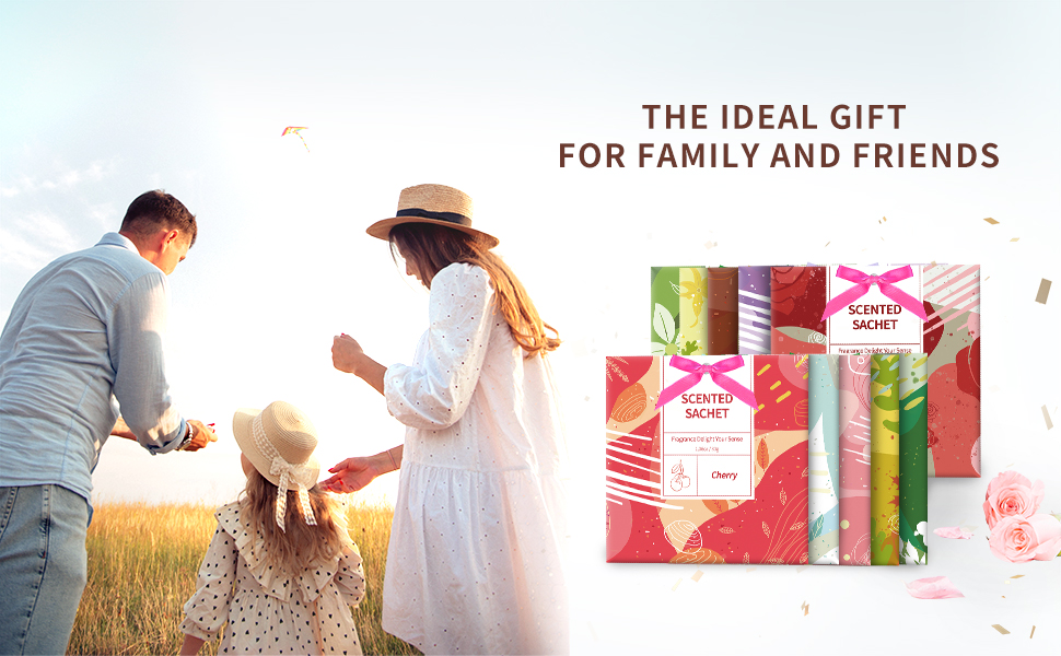 Scented Sachets, Wardrobe Fresheners Hanging Sachet Bags, 10 Different