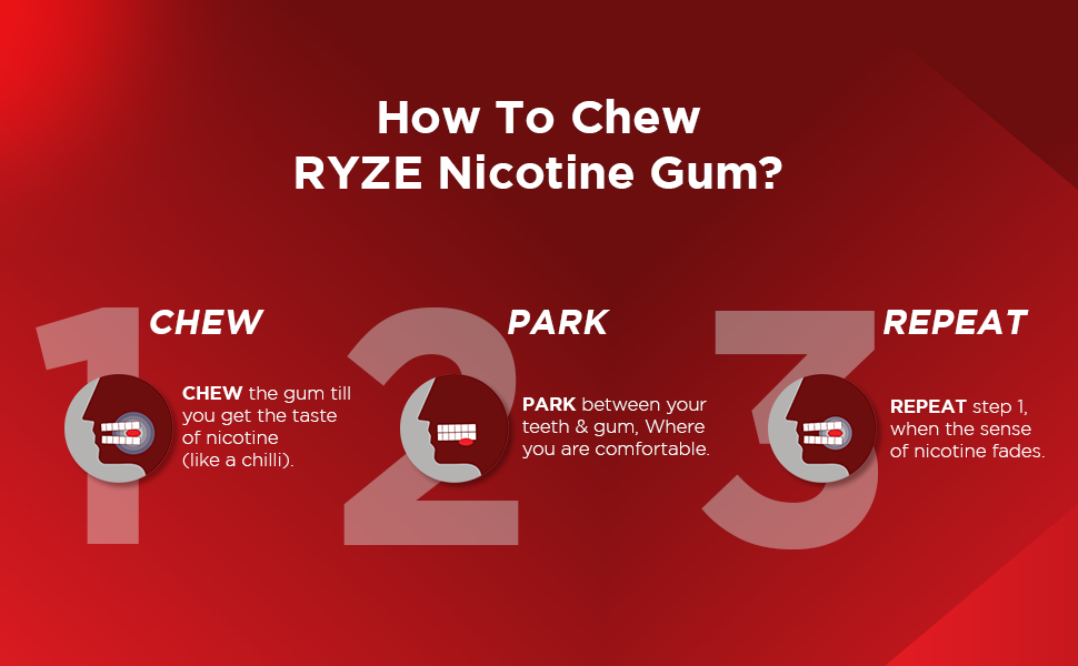 RYZE Nicotine Gum 2mg Frosty Mint Sugar Free Quit Smoking Aid