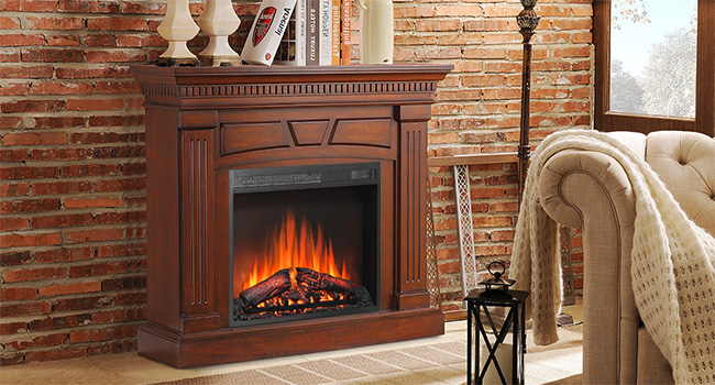 Innoflame electric fireplace with mantel