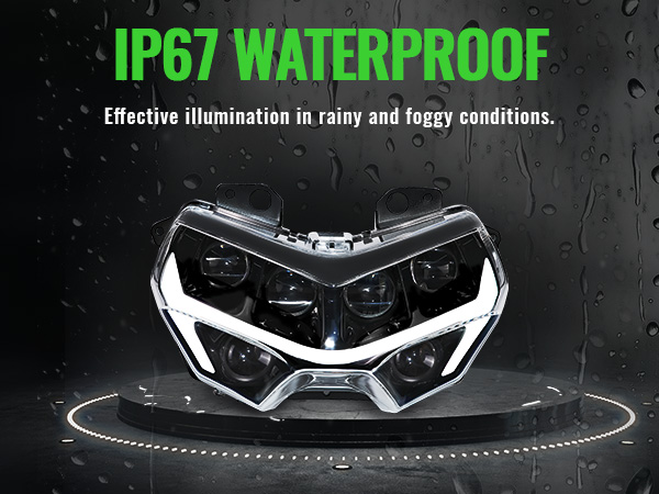 モトアキ③ Mutazu Headlight Assembly for Kawasaki NINJA ZX6R ZX9R ZX600