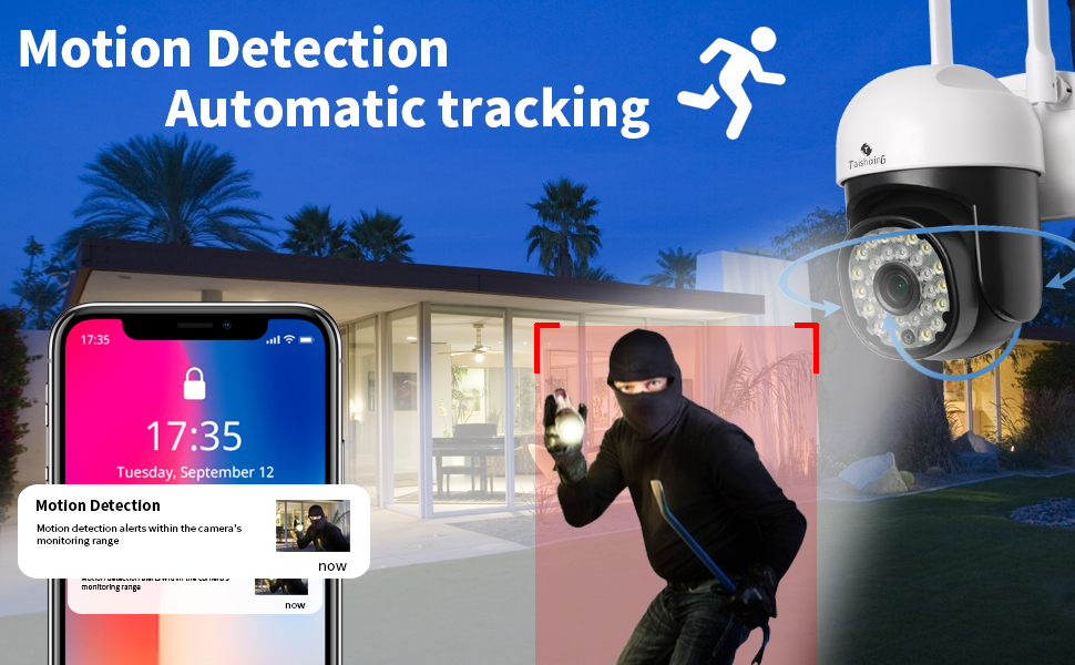 2PCS Outdoor Security Cameras, 2.4G/5G WiFi Home Camera, HD Dome