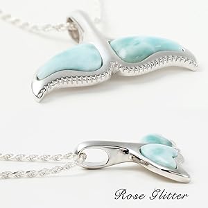 な*ち様 クジラペンダント(ラリマー) 超美品ラリマーペンダント
