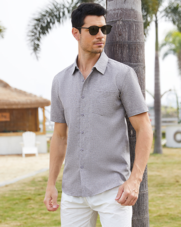 SIHOHAN Men's Short Sleeved Shirts Casual Button Down Shirts Short Summer Sleeve Shirts Holiday Beach Shirt 14 summer casual shirt