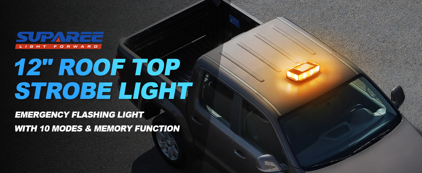 SUPAREE Emergency Vehicle Roof Top Strobe Lights, 108 LEDs