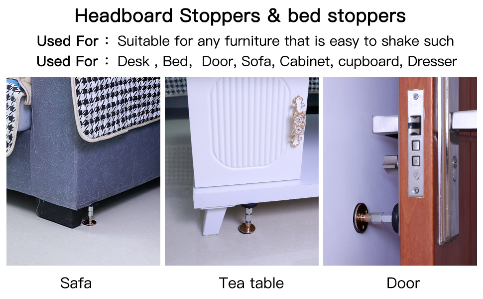 YOKSHUG Stop Bed Shaking with Adjustable Threaded Bed Frame AntiShake Tool Set of