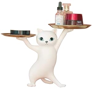 Amazon.co.jp: moin moin フィギュア 置物 オーナメント 猫 小物を持っ