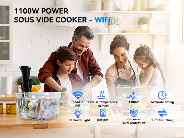 Amazon.com: ROEDEER WI-FI Sous Vide Cooker,1100W Immersion