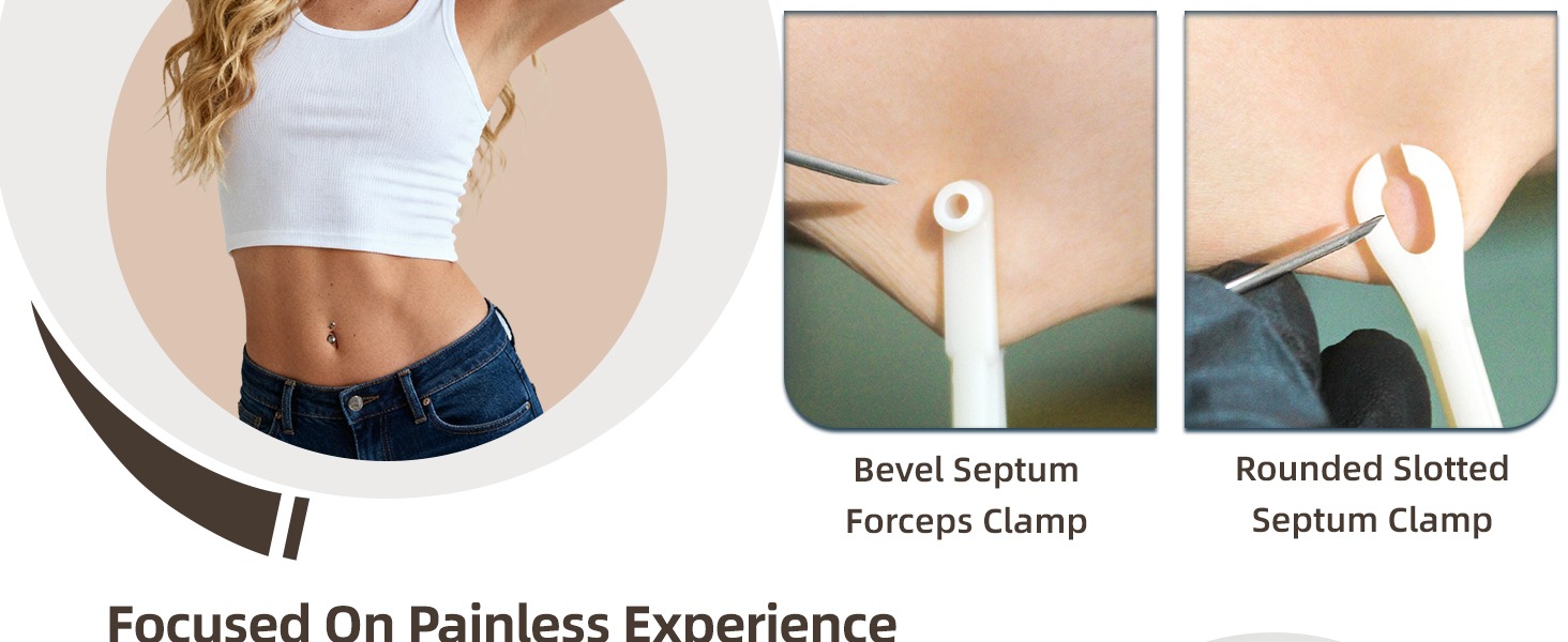 A-minusone 84PCS Body Septum Piercing Kit Nose Tongue Lip Ear Eyebrow Belly Button Tragus Industrial