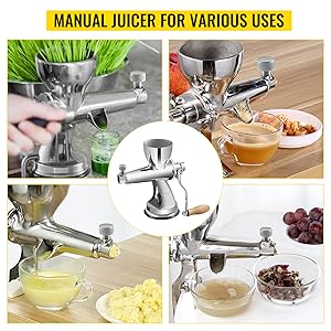 hurricane stainless steel manual wheatgrass juicer