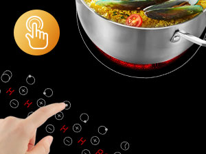 Plaque De Cuisson électrique En Céramique Intégrée 5 Foyers, 8500 W Avec Zone Triple & Ovale 90cm Gasland Chef CH90BF 13 plaque de cuisson en céramique