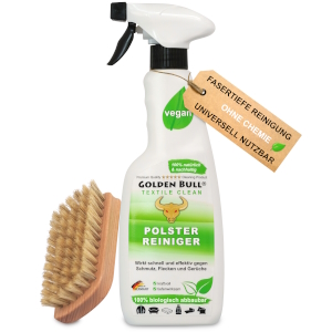golden bull bio polsterreiniger mit reinigungshandschuh für auto innenraum und sofa