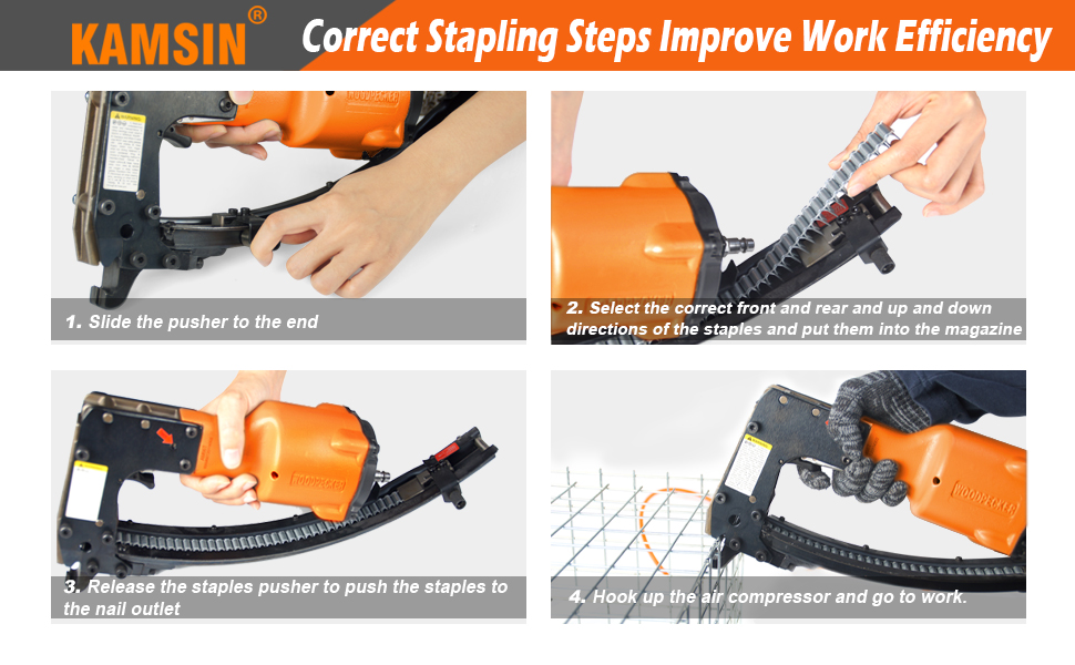 Kamsin M66S Pneumatic Clinch Clip Gun, Clinching Clipper
