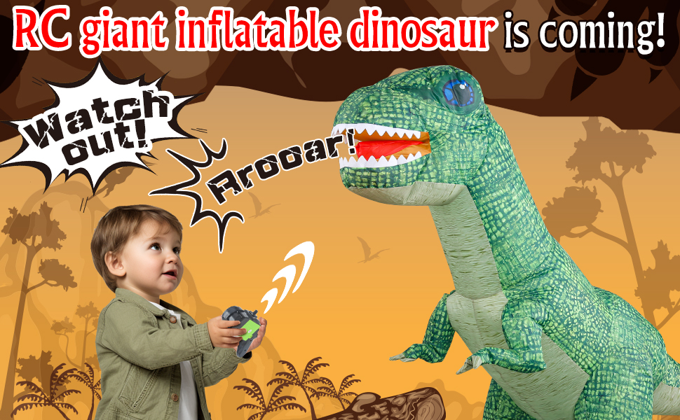 Remote Control Jurassic Inflatable Big Dinosaur Toys for