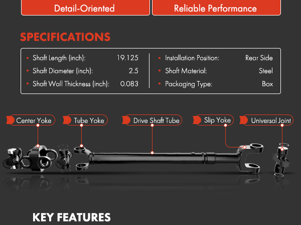 Amazon.com: A-Premium Rear Drive Shaft Prop Shaft Driveshaft