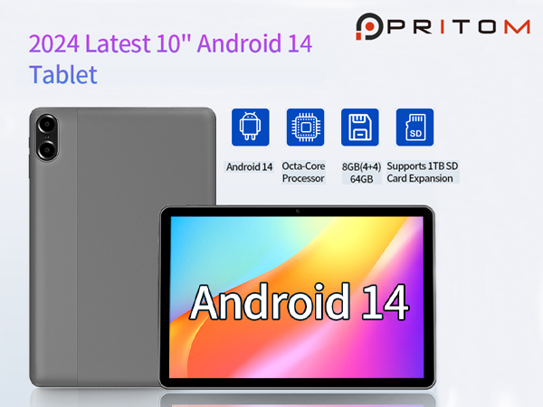 新品未開封PRITOM PRITOM 2024 Android 14タブレット Amazon.com : PRITOM Touch 10 SE Tablets 10-inch, 2024 All