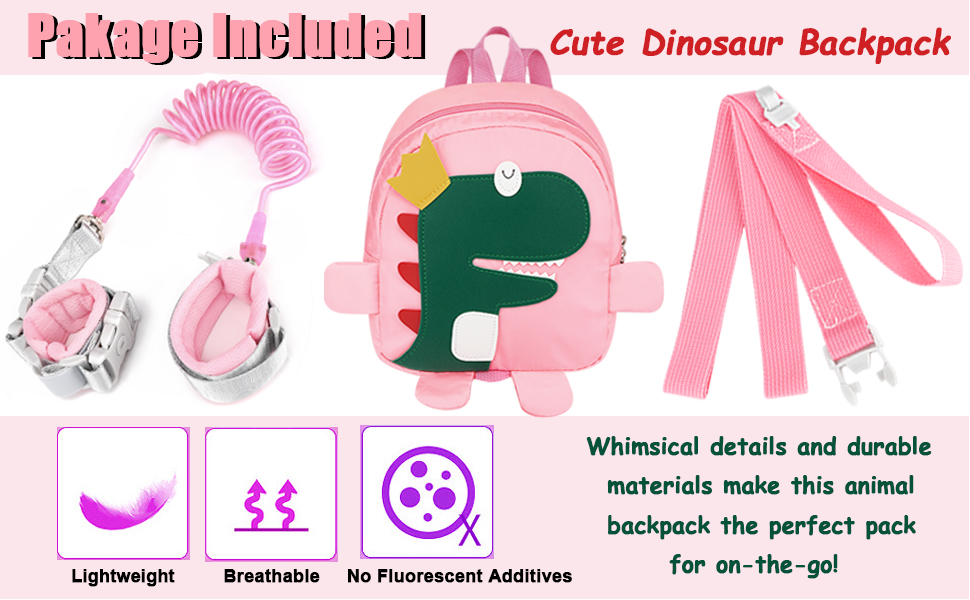 ARCHAEOPTERYX Children's Traction Rope, 4 in 1 Cute Kids Dinosaur