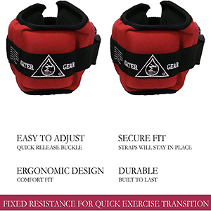 Water Gear Professional Aqua Cuffs - Aqu... 17 resistance band, ankle weights, leg weights, water weights for pool exercise set, exercise band