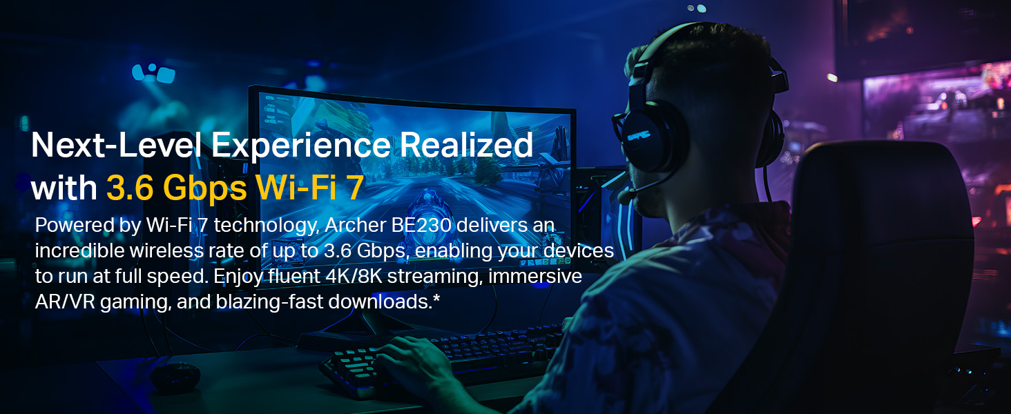 Archer BE230 BE3600 Dual-Band Wi-Fi 7 Router