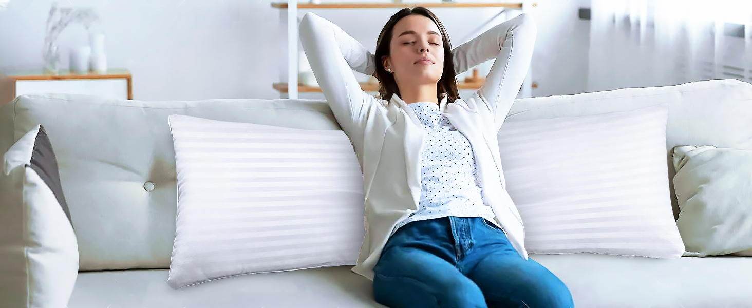 YUGYVOB Cooling Body Pillow for Adults Satin Stripe Full Body Pillow