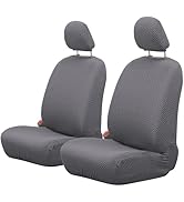 ele ELEOPTION 2 Sets Car Front Seat Covers with Storage Pocket Breathable Universal Automotive Se...